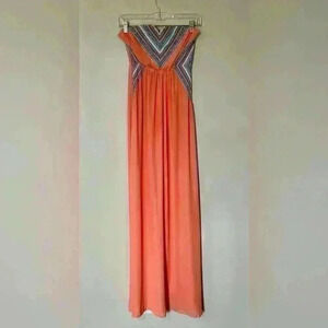 Semi sheer maxi cover up dress